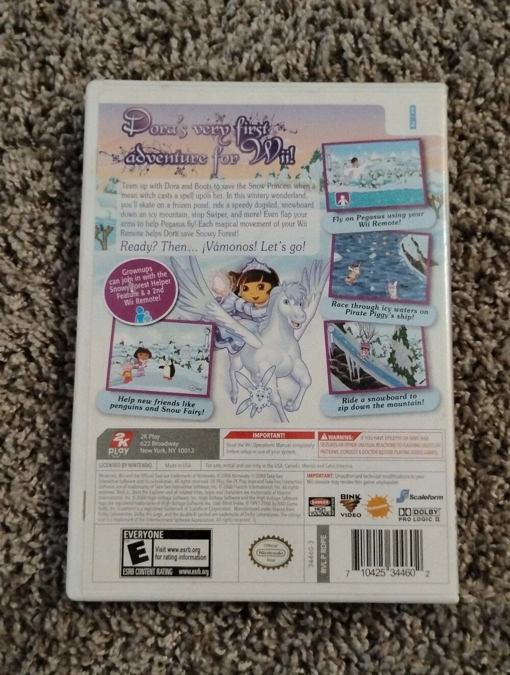 Dora the Explorer: Dora Saves the Snow Princess (Nintendo Wii) - Complete in Cas